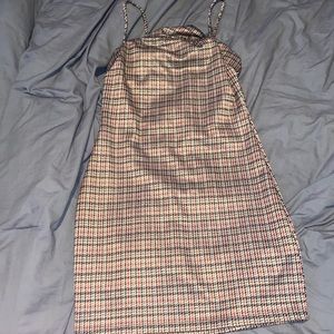Plaid print dress